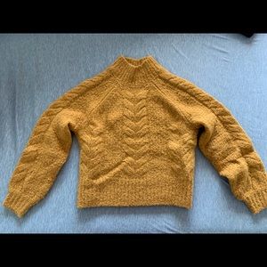 Aritzia Sunday Best Melly mock neck sweater | Cairo gold | XS